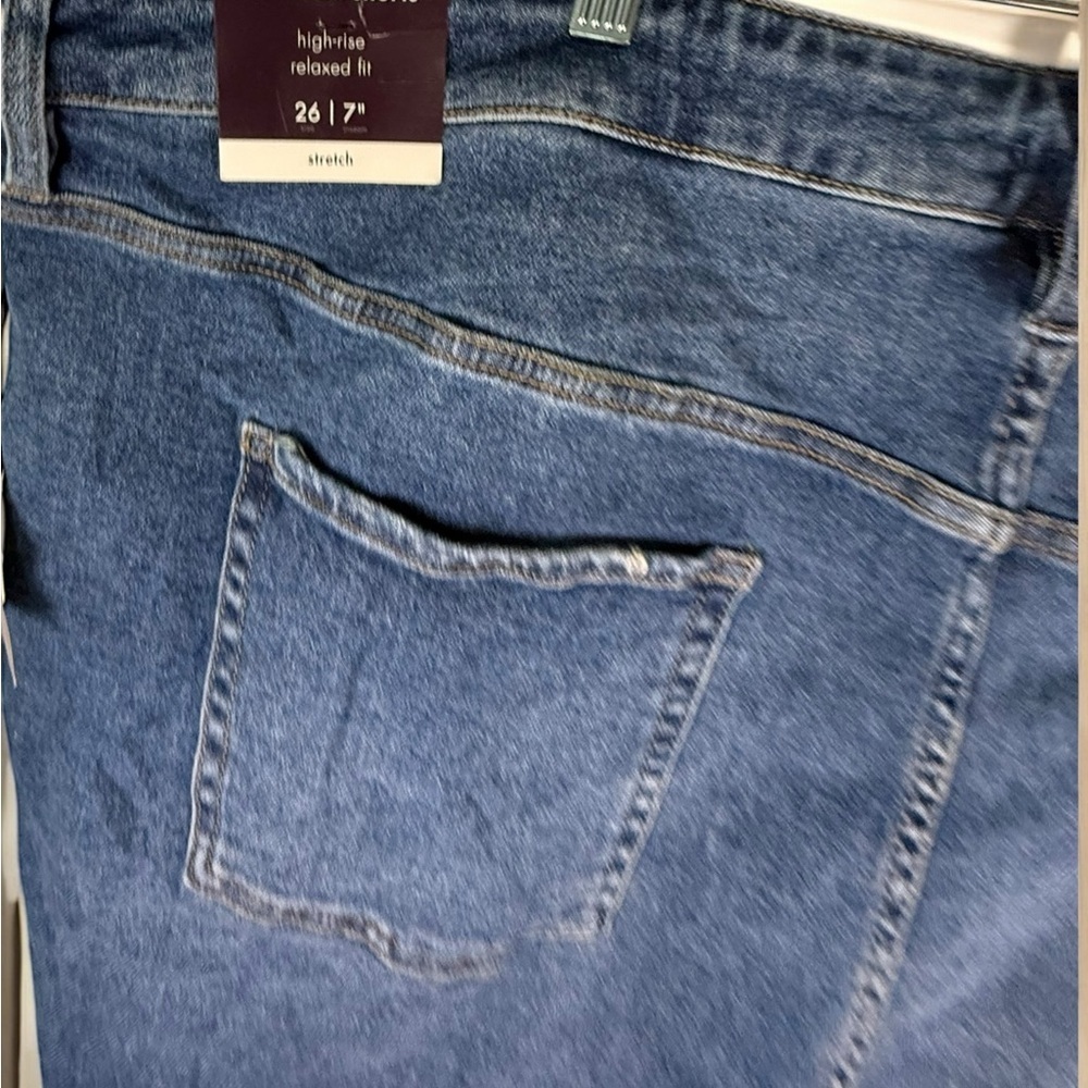 AVA & VIV High Rise Bermuda Shorts Size 49 Relaxed Fit Denim - Picture 5 of 13